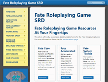 Tablet Screenshot of fate-srd.com